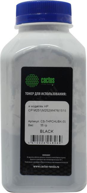 Тонер Cactus CS-THPCHUBK-55 черный флакон 55гр. для принтера HP Color Universal - фото 1 - id-p212724640