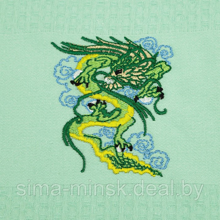 Набор вафельных полотенец «Японские драконы», размер 33х60 см, 2 шт - фото 4 - id-p219254399