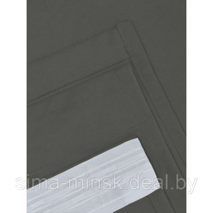 Комплект штор «Канвас», размер 200x250 см, 2 шт, цвет асфальт - фото 4 - id-p219255260