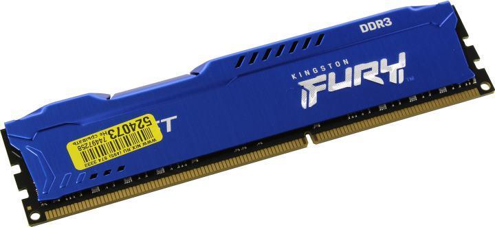 Оперативная память Kingston Fury Beast KF316C10B/8 DDR3 DIMM 8Gb PC3-12800 CL10 - фото 1 - id-p216568669