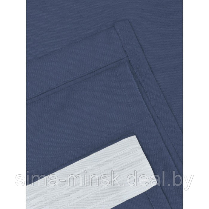 Комплект штор «Канвас», размер 200x250 см, 2 шт, цвет синий - фото 5 - id-p219255265