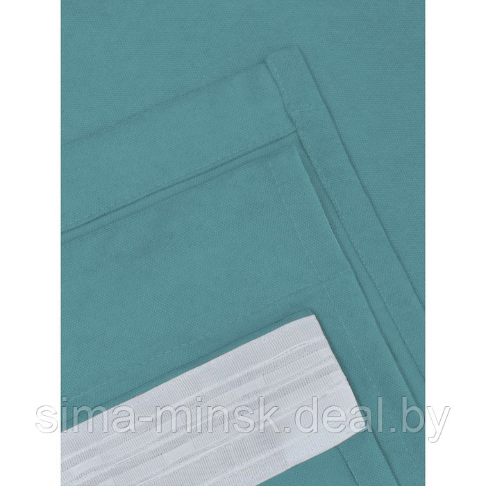 Комплект штор «Канвас», размер 200x260 см, 2 шт, цвет бирюзовый - фото 6 - id-p219255273