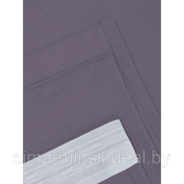 Комплект штор «Канвас», размер 200x260 см, 2 шт, цвет фиолетовый - фото 7 - id-p219255280