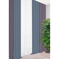 Комплект штор «Канвас», размер 200x260 см, 2 шт, цвет фиолетовый маренго