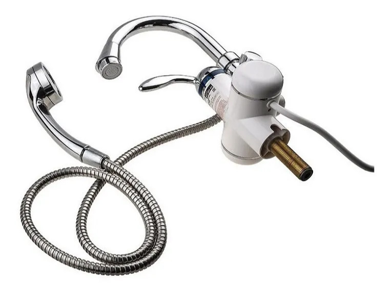 Проточный электрический водонагреватель кран+душ Unipump BEF-001-03 - фото 3 - id-p178692941