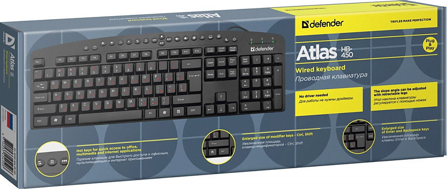 Клавиатура Defender Atlas HB-450 RU - фото 2 - id-p219253801