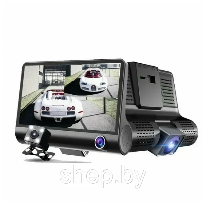 Видеорегистратор с 3 камерами Car DVR WDR Full HD 1080P - фото 1 - id-p219275406