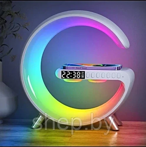 Портативная Bluetooth колонка-ночник с беспроводной зарядкой Led Wireless Charging Speaker G11 - фото 7 - id-p219280886