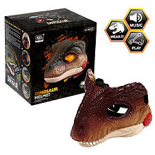 Интерактивная маска динозавра "Раптор", звуковые эффекты работает от батареек