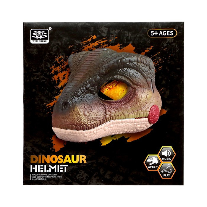 Интерактивная маска динозавра "Раптор", звуковые эффекты работает от батареек - фото 9 - id-p219282256