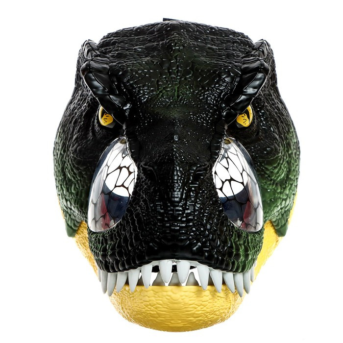 Интерактивный шлем динозавра "Тиранозавр", звуковые эффекты, от батареек - фото 2 - id-p219282257