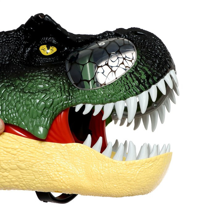 Интерактивный шлем динозавра "Тиранозавр", звуковые эффекты, от батареек - фото 3 - id-p219282257