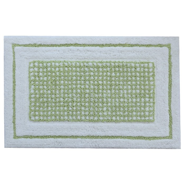 Коврик для ванной Arya Home Kent, размер 60x100 см, цвет зелёный, белый - фото 1 - id-p219283938