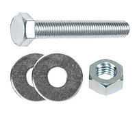 Болт М8х60 мм шестигр. с гайкой и шайбами (2 шт в зип-локе)