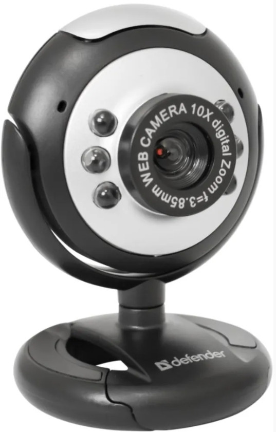 Web-камера Defender C-110, чёрная, 0,3 Мп. - фото 1 - id-p219311283