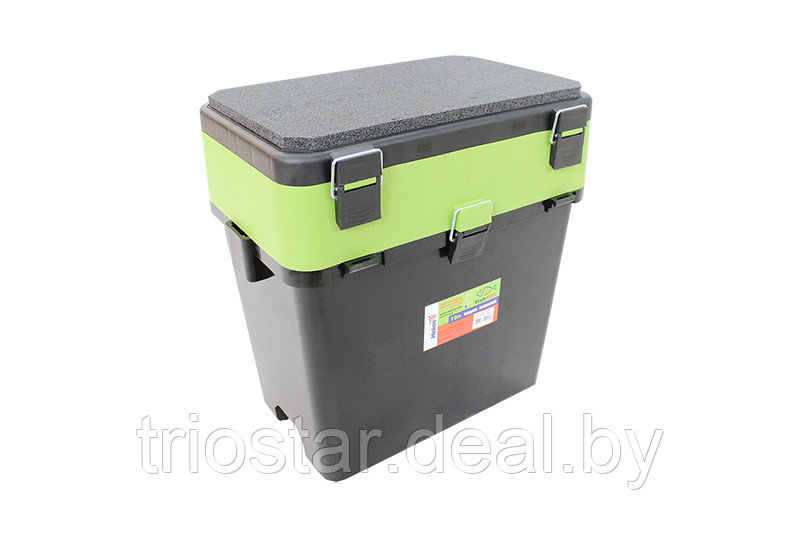 Ящик для зимней рыбалки "FishBox" Helios с навесными карманами, 19 л, зеленый/4/ - фото 1 - id-p219310232