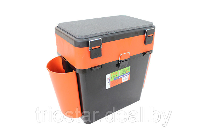 Ящик для зимней рыбалки "FishBox" Helios с навесными карманами, 19 л, оранжевый/4/ - фото 1 - id-p219310233