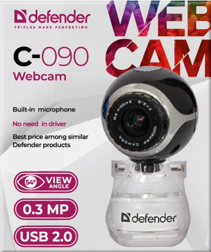 Web-камера Defender C-090 (черный) - фото 5 - id-p219311974