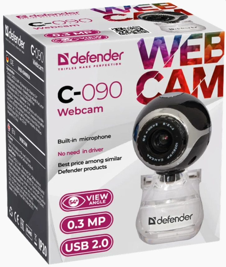 Web-камера Defender C-090 (черный) - фото 6 - id-p219311974