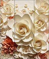 Наклейка на холодильник с белыми розами, фото 1