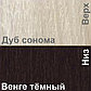 Кухня угловая Лира 1.5x2.1 м Дуб сонома - Венге, фото 5