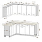 Кухня угловая Лира 1.5x2.1 м Капучино - Оникс, фото 2
