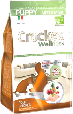 Сухой корм для собак Crockex Wellness Medio-Maxi Puppy Chicken & Rice / MCF3312 - фото 1 - id-p219314301