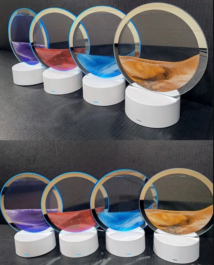 Лампа- ночник Зыбучий песок с 3D эффектом Desk Lamp (RGB -подсветка, 7 цветов) / Песочная картина - лампа - фото 6 - id-p219315721