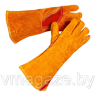 Краги сварщика спилковые утепленные Восточные Тигры G129 (цвет оранжевый)