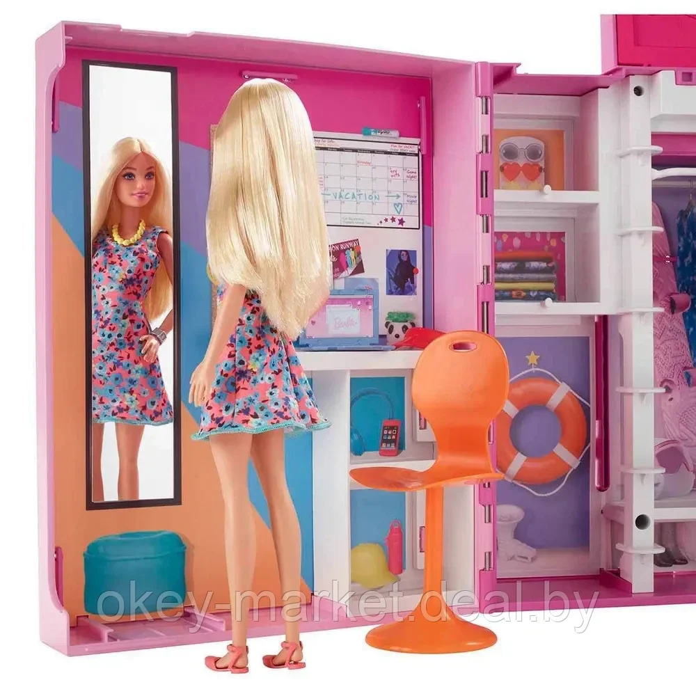 Игровой набор Barbie Гардероб мечты раскладной с куклой и аксессуарами HGX57 - фото 3 - id-p219316242