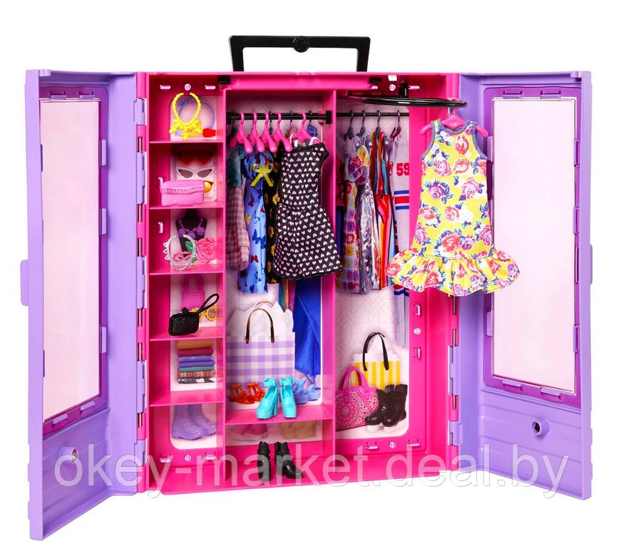 Игровой набор Barbie Гардероб с куклой Барби и аксессуарами HJL66 - фото 3 - id-p219316265