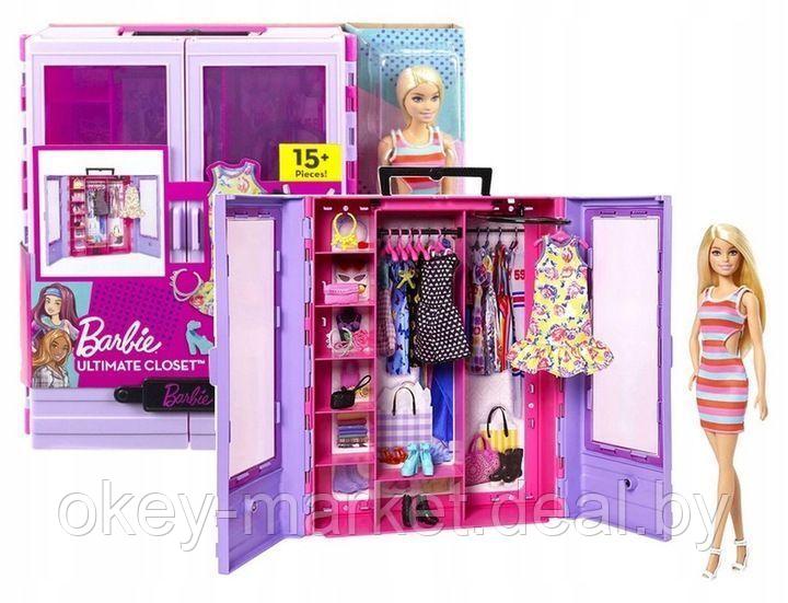 Игровой набор Barbie Гардероб с куклой Барби и аксессуарами HJL66 - фото 1 - id-p219316265
