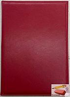 Папка адресная А4 кожзам, текстурная, красная, арт. 143-02