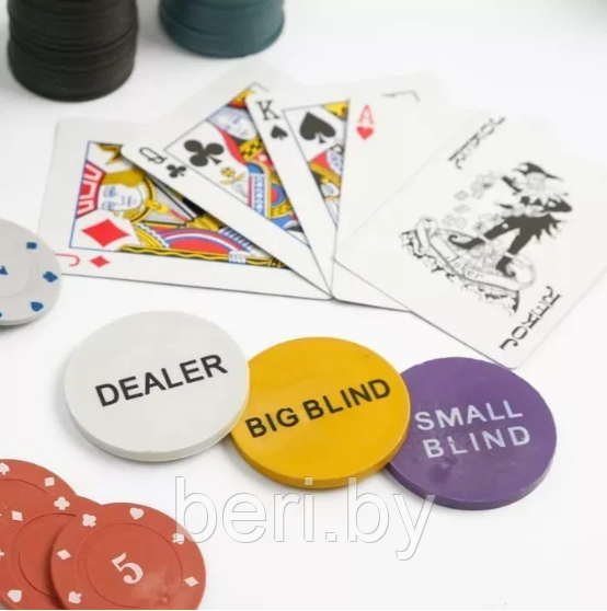 Настольная игра Покер 200 фишек, набор для игры в Poker - фото 3 - id-p219316602