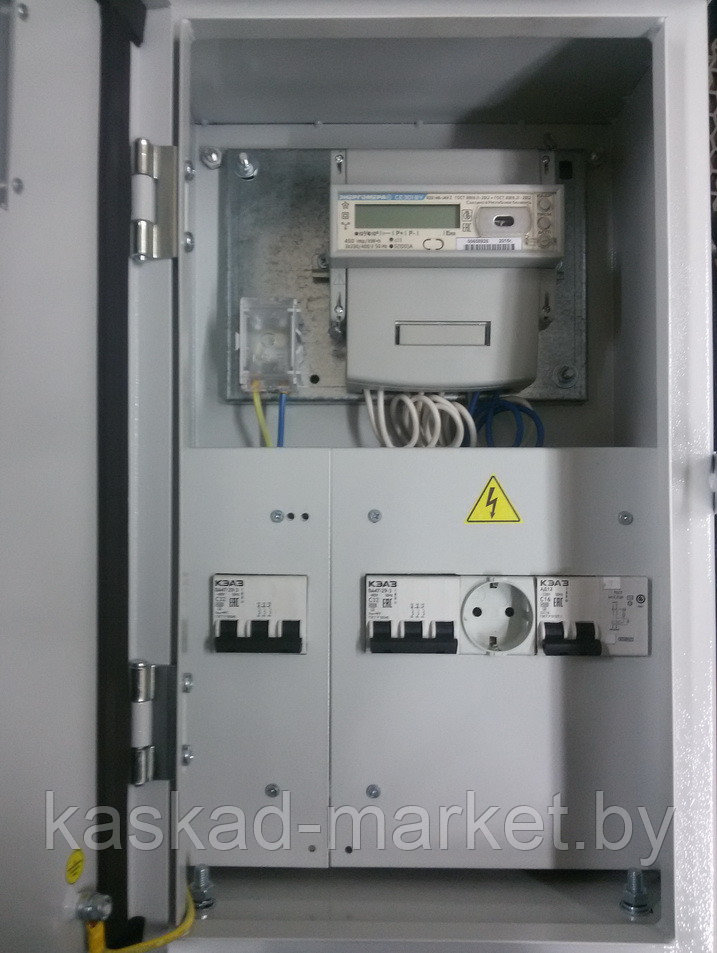 Щиток электрический в сборе со счетчиком и автоматическими выключателями - фото 1 - id-p40086897