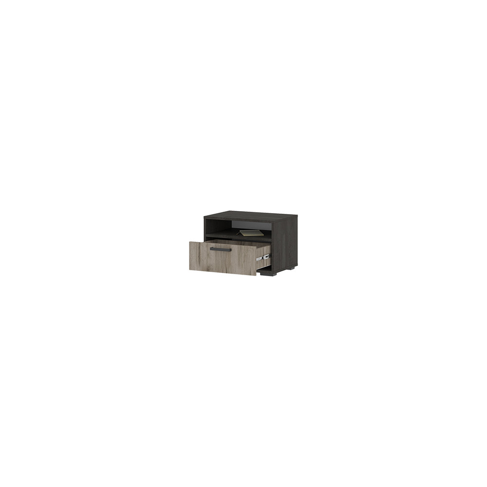 Тумба прикроватная Эдинбург ТБ-01 - Дуб крафт серый / Железный камень (Стендмебель) - фото 2 - id-p219316831