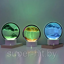 Лампа- ночник Зыбучий песок с 3D эффектом Desk Lamp (RGB -подсветка, 7 цветов) / Песочная картина - лампа, фото 2
