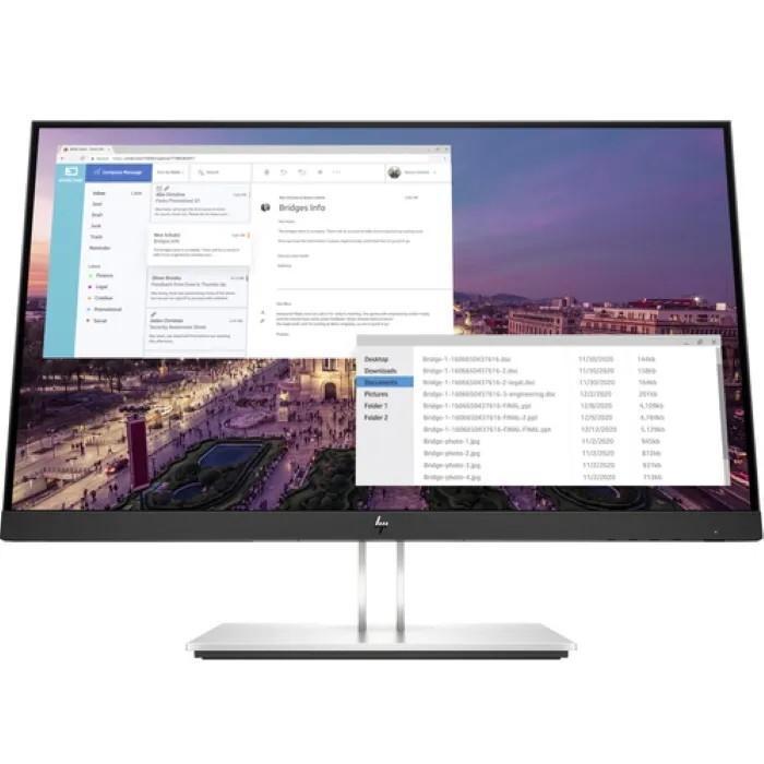 Монитор HP E23 G4 23 Monitor 1920x1080, 16:9, IPS, 250 cd/m2, 1000:1, 5ms, 178°/178°, VGA, DP, HDMI, USB