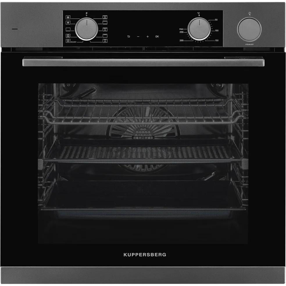 Электрический духовой шкаф Kuppersberg KSO 610 SG, 60 см, 80 л, High-Tech, 10 режимов, ПАР, Soft Close, - фото 1 - id-p218398196