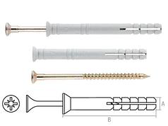 Дюбель-гвоздь 8х120 мм полипропилен потай (20 шт в пласт. контейнере) STARFIX (SMP4-42974-20)