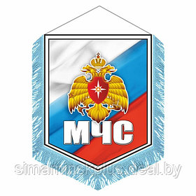 Вымпел "МЧС" с бахромой, 150 х 210 мм