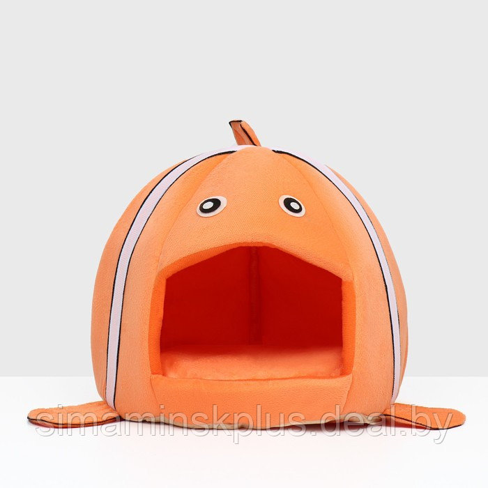 Домик для животных "Рыбка-клоун", 31 х 30 х 28 см, оранжевый - фото 2 - id-p219320079