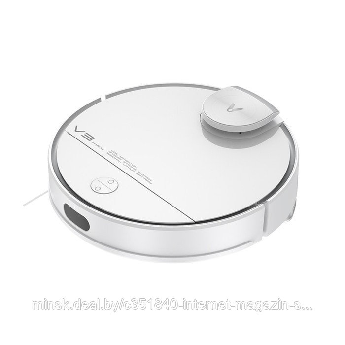 Робот-пылесос Viomi Robot Vacuum V3 Max, 40 Вт, сухая/влажная уборка, 0.4/0.2 л, белый - фото 3 - id-p219320051