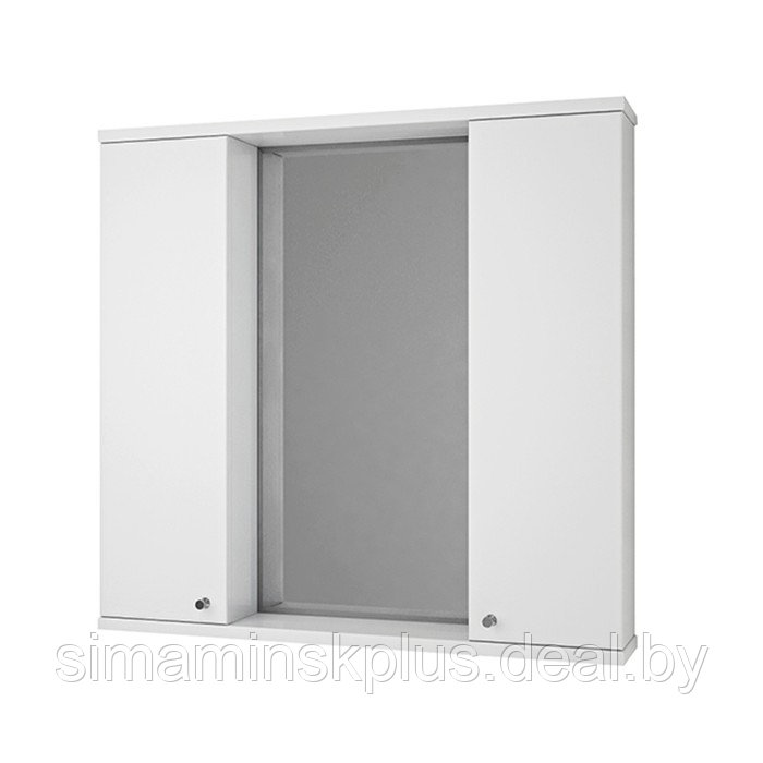 Шкаф-зеркало Spectrum 75, 75 х 75 х 15 см, с доводчиком, фасад МДФ - фото 1 - id-p219320450