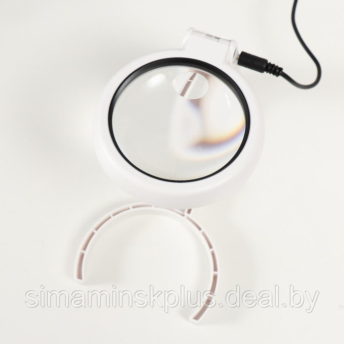 Лампа-лупа х5 х8 для творчества LEDx8 от 3АAA+ USB линзы d=4,5 см и 10 см 2,6х9х19,5 см - фото 4 - id-p219320351