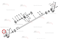 Редуктор скребкового дна B92.04523 для свеклоуборочного комбайна Grimme Rexor 620/630