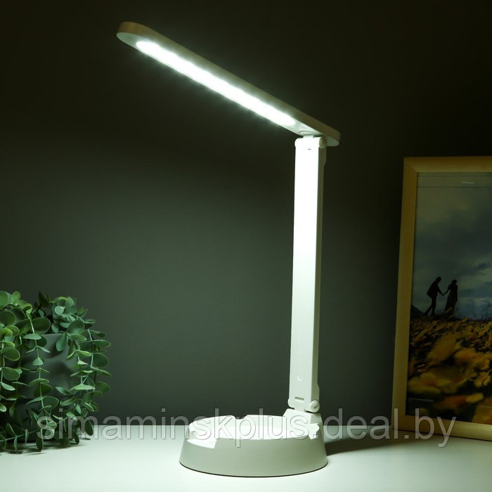Лампа настольная "Офис" LED 3 режима 5Вт USB белый 15,5х30х36 см - фото 3 - id-p219320973
