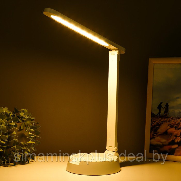 Лампа настольная "Офис" LED 3 режима 5Вт USB белый 15,5х30х36 см - фото 4 - id-p219320973