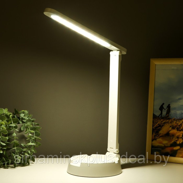 Лампа настольная "Офис" LED 3 режима 5Вт USB белый 15,5х30х36 см - фото 5 - id-p219320973