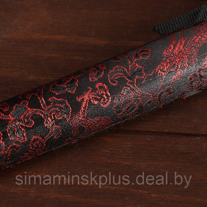 Сувенирное оружие «Катана», красный цветочный узор на ножнах, 70 см - фото 5 - id-p219321202